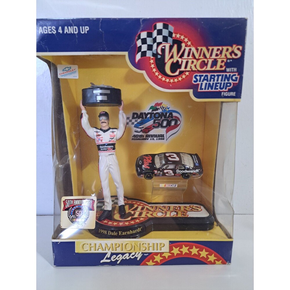 NIP Winner Circle 1:64 DieCast 1998 Daytona #3 Dale Earnhardt NASCAR w/Figure